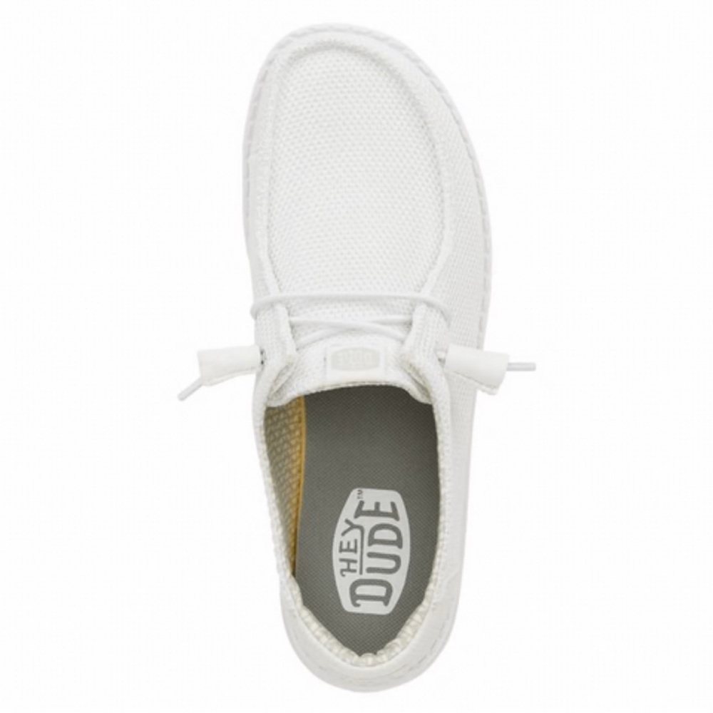 Hey Dude Wendy Stretch Sox White Slip-On Loafers womens 7 comfort walking shoes - Picture 2 of 14